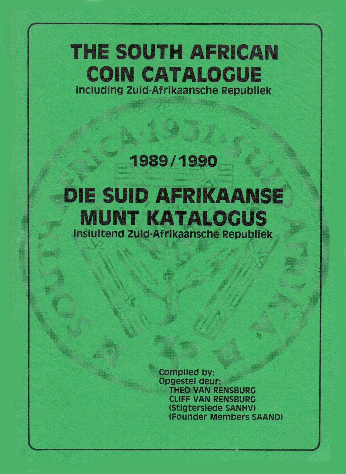 Randburg Coin Catalogue 1989 to 1990